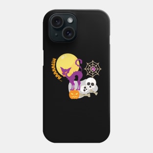 Cat in the Halloween night Phone Case