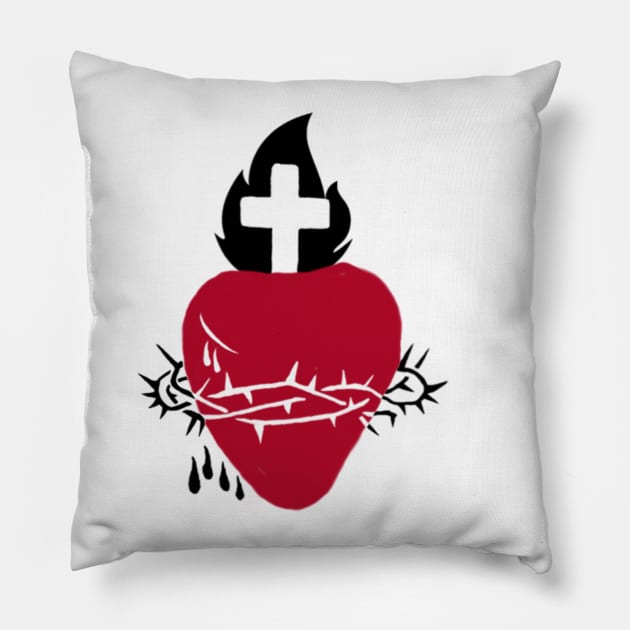 Sacred Heart Pillow by SenecaReads