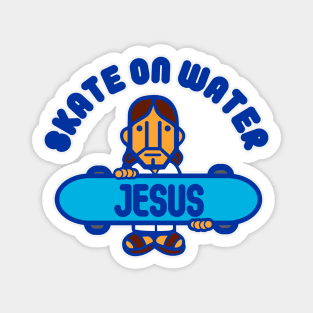 Skate on water-blue Magnet