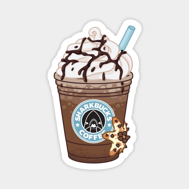 Sharkbucks Frappucino // Chocolate Chip Starfish Magnet by bytesizetreasure