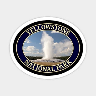 Old Faithful Geyser at Yellowstone National Park in Wyoming Magnet