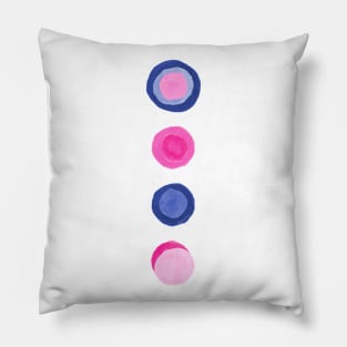 Circles Retro Blue Pink Pillow