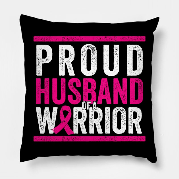 Proud Husband of a Warrior - Cancer Support Gift Pillow by Sarjonello