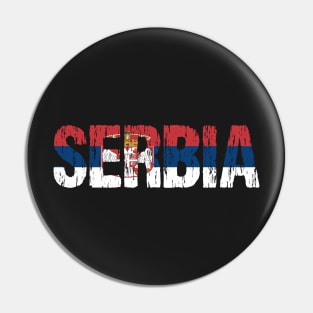 Serbia Srbija Flag Distressed Pin