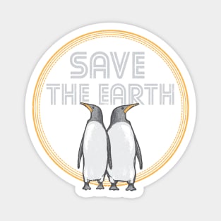 Earth Day Save The Earth Penguin Magnet