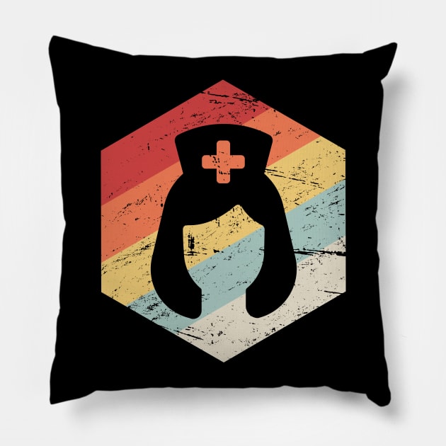 Retro Nursing Student Icon Pillow by MeatMan