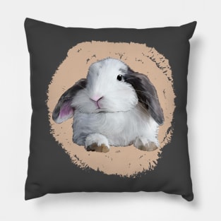 Grey HL Rabbit _ Bunniesmee Pillow