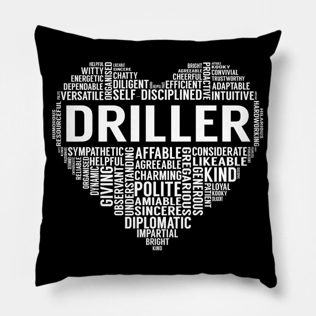 Driller Heart Pillow by LotusTee