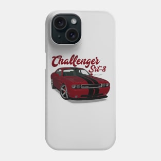 Challenger Srt-8 Bordeux Stripe Front Phone Case