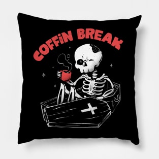 Coffin Break - Funny Skull Coffee Gift Pillow