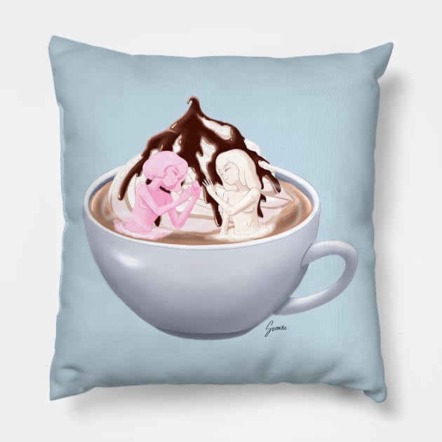 Hot Chocolate Marshmallows Pillow by SUONIKO