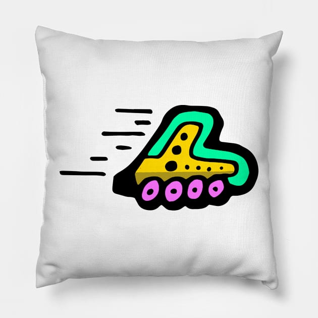 Retro Roller Skates Pillow by VANDERVISUALS