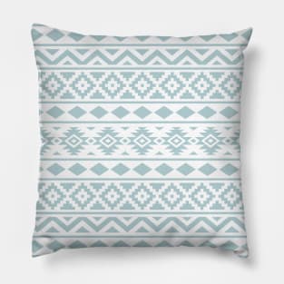 Aztec Essence Ptn Lt Blue on White Pillow