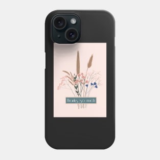 dried grasses thank you card Phone Case