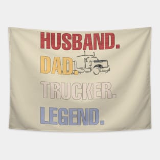 husband dad trucker legend Tapestry