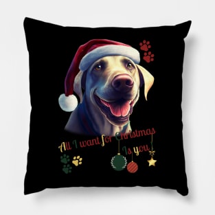 Christmas happy Labrador Retriever Dog Pillow