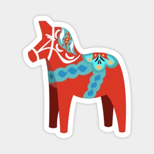 Red Dala Horse Magnet