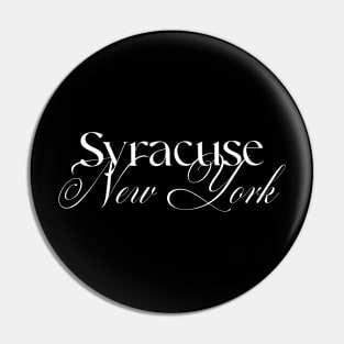 Syracuse New York word design Pin
