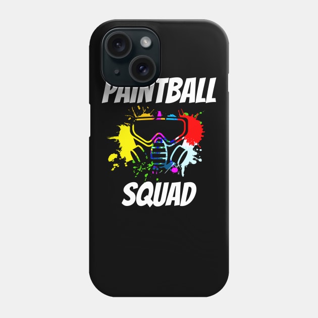 Matching Paintball T-Shirt Cool Fun Sports Game Team Shirt Phone Case by warpartdesignstudio