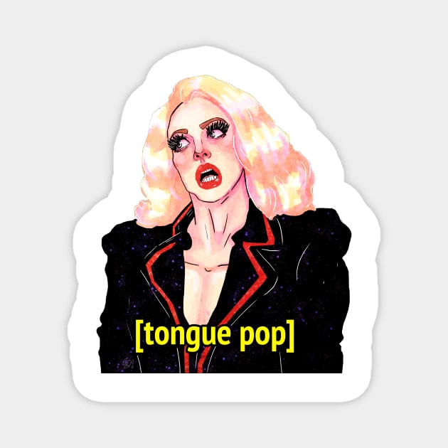 TONGUE POP Magnet by giuliarenzi