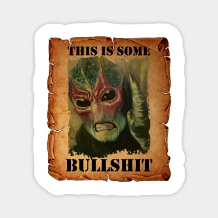 The alien raises his middle finger poster Magnet