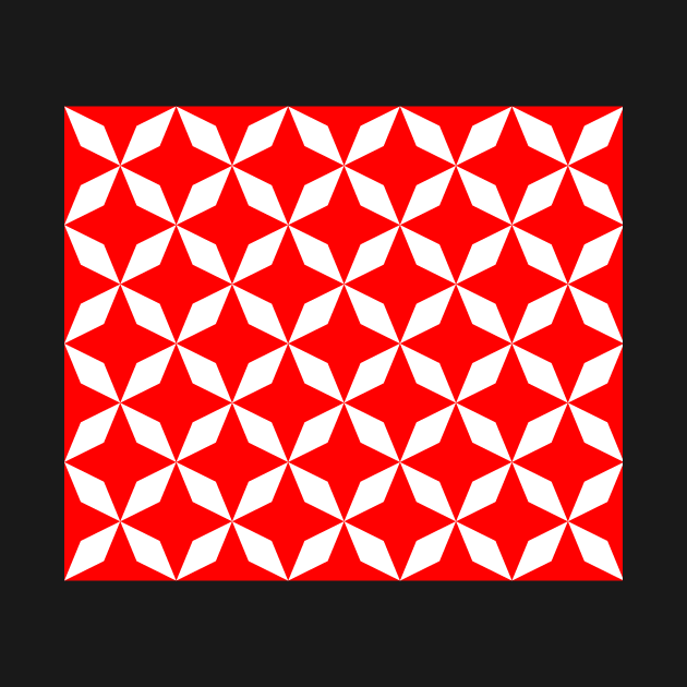 Abstract pattern - red and white. by kerens