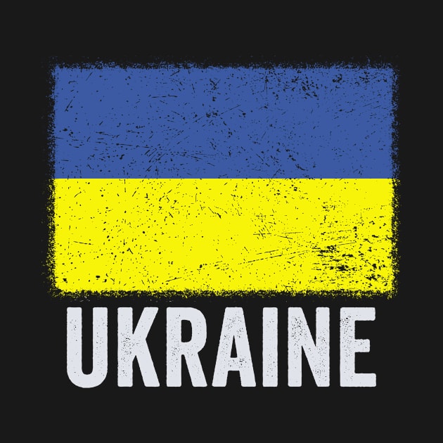 Ukraine Retro Ukraine Flag by Hawenog