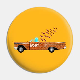 Happy Halloween Spooky Car Pin