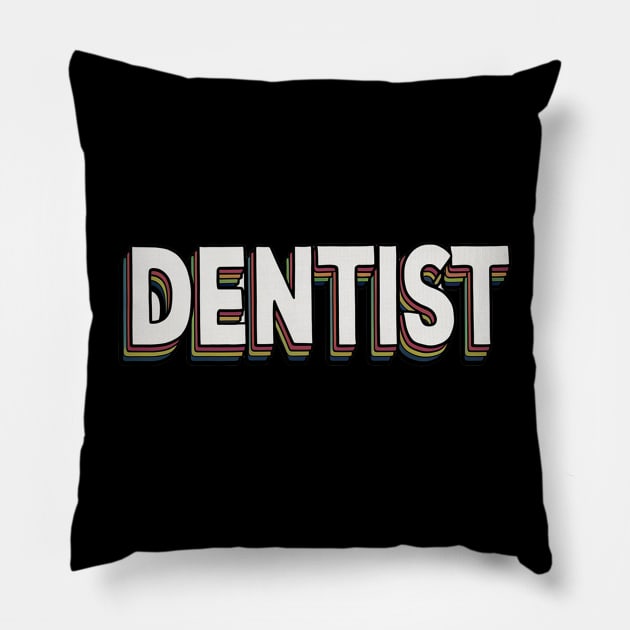 Retro dentist Pillow by Spaceboyishere