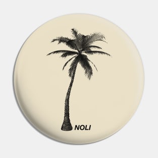 Minimalist Black and White Palm Tree Print Pin