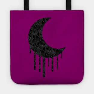 Black Rose Moon (purple) Tote