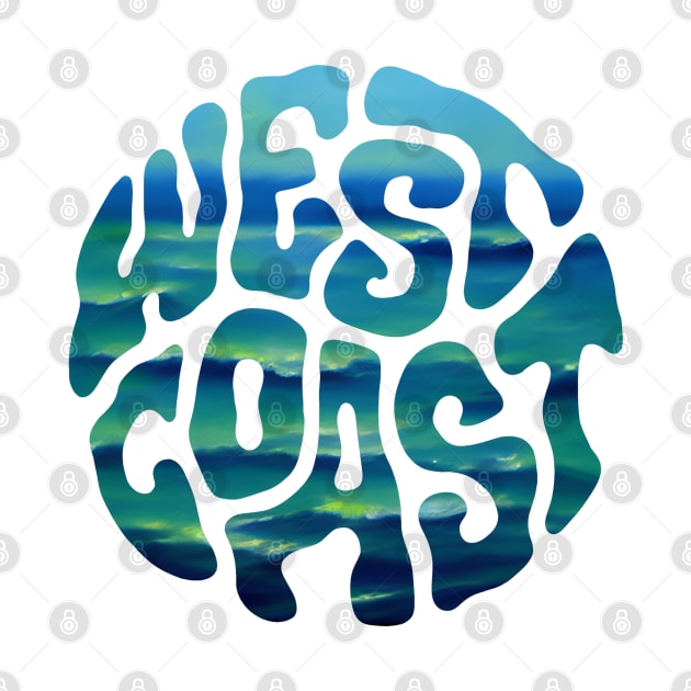 West Coast Word Art by Slightly Unhinged