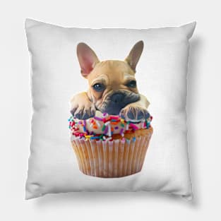 French Bulldog Cupcake Dog Pillow