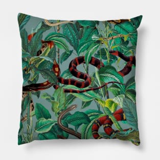 Leaf and Snake pattern Pillow