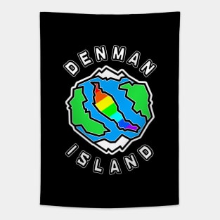 Denman Island on Planet Earth with Rainbow Vibes - Denman Island Tapestry