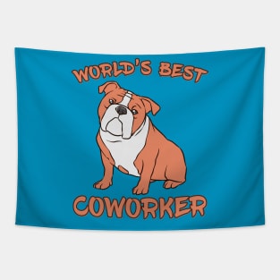 Bulldog World's Best Coworker WFH Tapestry