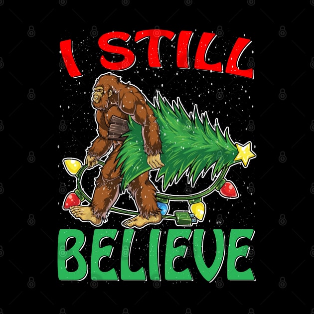 Bigfoot Sasquatch Yeti Believe santa hat Christmas Pajamas T-Shirt VER1 by intelus