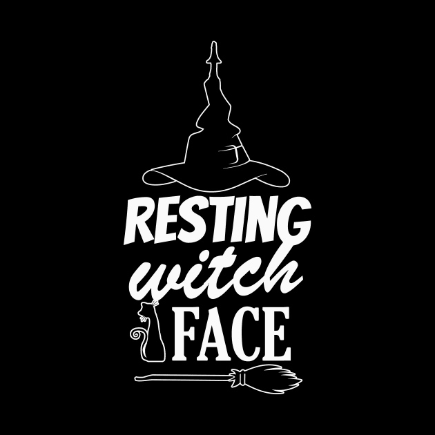 Resting Witch Face- Funny halloween Witch Design by IceTees