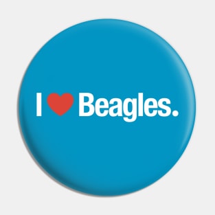 I HEART Beagles. Pin