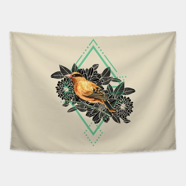 BOHO STYLE BIRD ART Tapestry by BWXshirts