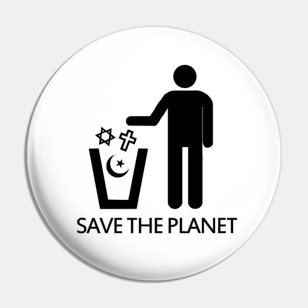 Save The Planet - Religions Pin by valentinahramov