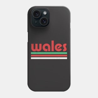 Retro Wales Football // Proud Welsh Vintage Grunge Word Art Phone Case