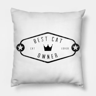 best cat owner white merch T-Shirt Pillow