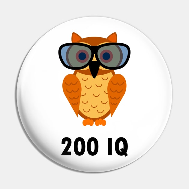 Cute Owl with 200 IQ - Smart Owl - Nerd Owl with nerd glasses Pin by Bohnenkern