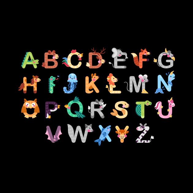 Animal alphabet back to school by AwesomeDesignArt