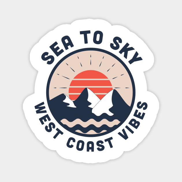 West Coast Vibes Magnet by TRNCreative