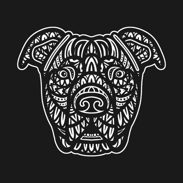 Pitbull Tribal by Barabarbar artwork