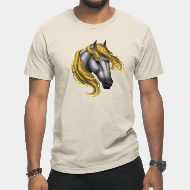 Discover Horse Head - Dapple Yellow Mane - Derpy Hooves - T-Shirt