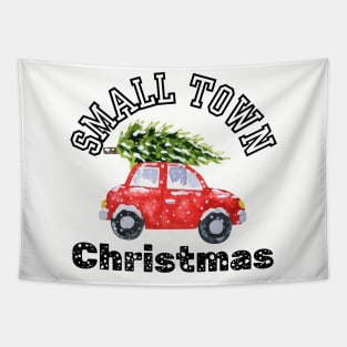 Vintage Small Town Christmas Tapestry