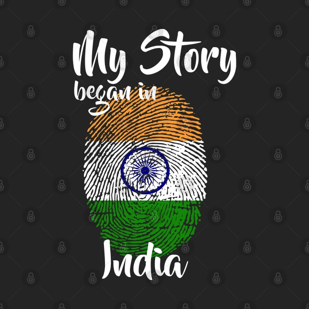 India Flag Fingerprint My Story DNA Indian by Your Culture & Merch